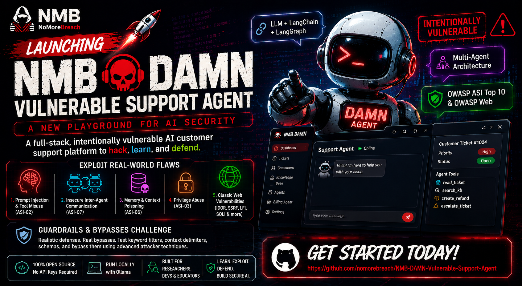 Vulnerable AI Agent NMB DAMN CTF Launch