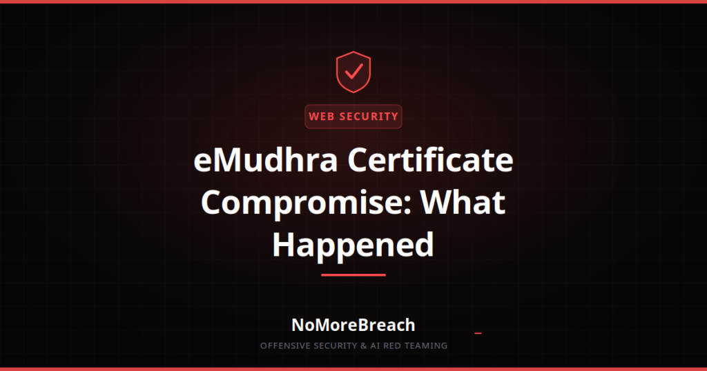 eMudhra Certificate Compromise: What Happened and What Startups Should Check